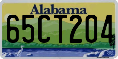 AL license plate 65CT204