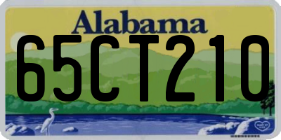 AL license plate 65CT210