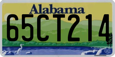 AL license plate 65CT214
