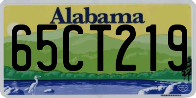 AL license plate 65CT219