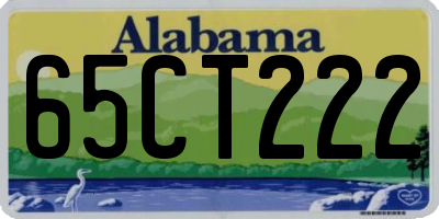 AL license plate 65CT222