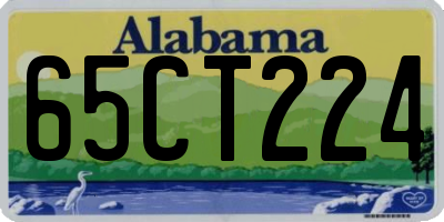 AL license plate 65CT224