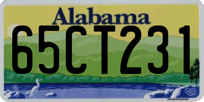 AL license plate 65CT231