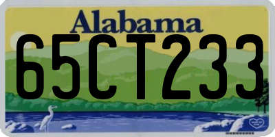 AL license plate 65CT233