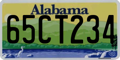AL license plate 65CT234