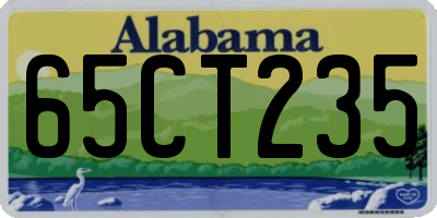 AL license plate 65CT235