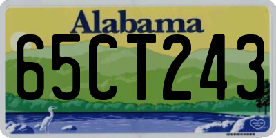 AL license plate 65CT243