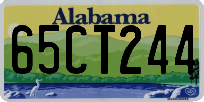 AL license plate 65CT244
