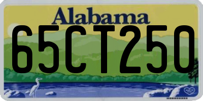 AL license plate 65CT250