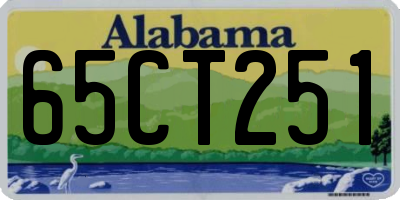 AL license plate 65CT251