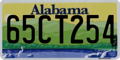AL license plate 65CT254