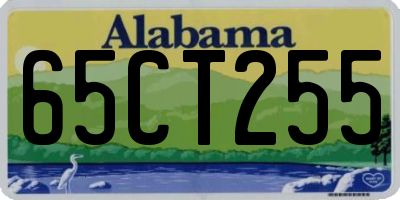 AL license plate 65CT255