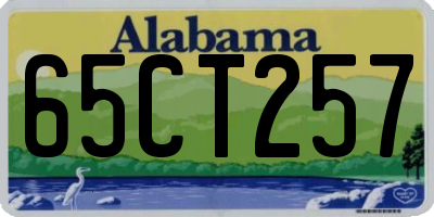 AL license plate 65CT257