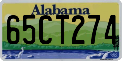 AL license plate 65CT274
