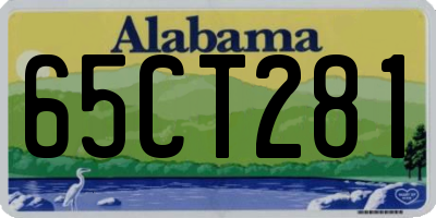 AL license plate 65CT281