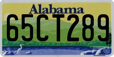 AL license plate 65CT289