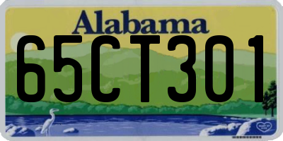 AL license plate 65CT301