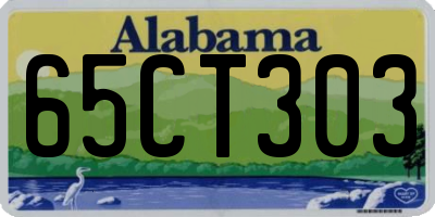 AL license plate 65CT303