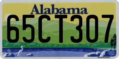 AL license plate 65CT307