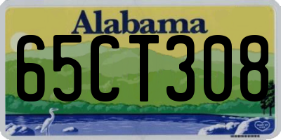 AL license plate 65CT308