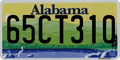 AL license plate 65CT310