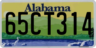 AL license plate 65CT314