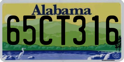 AL license plate 65CT316