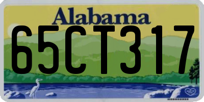 AL license plate 65CT317