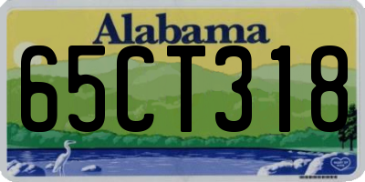 AL license plate 65CT318