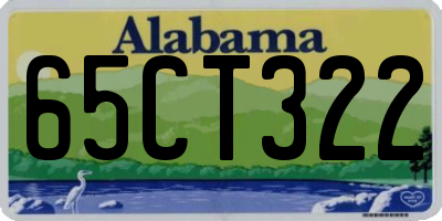 AL license plate 65CT322