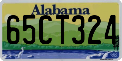 AL license plate 65CT324