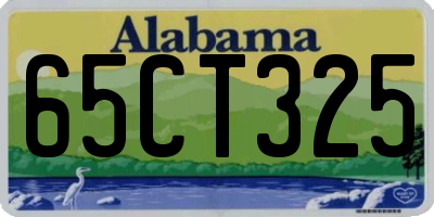 AL license plate 65CT325