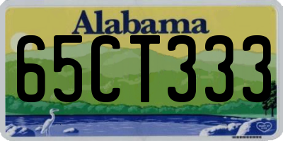 AL license plate 65CT333