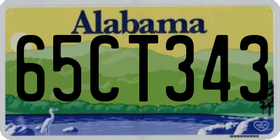 AL license plate 65CT343