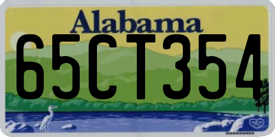 AL license plate 65CT354