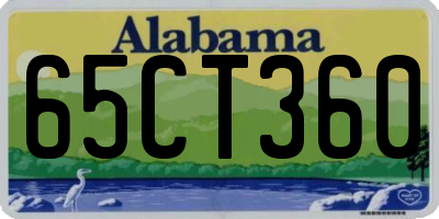 AL license plate 65CT360