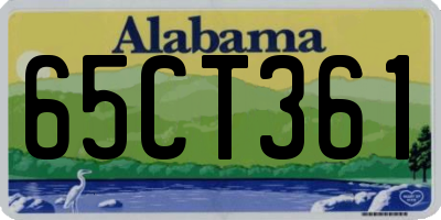 AL license plate 65CT361