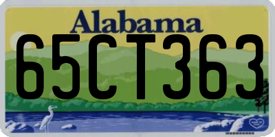 AL license plate 65CT363