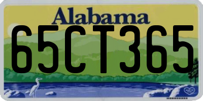 AL license plate 65CT365