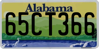AL license plate 65CT366