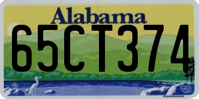 AL license plate 65CT374