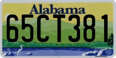 AL license plate 65CT381