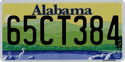 AL license plate 65CT384