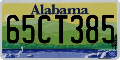 AL license plate 65CT385