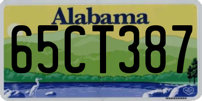 AL license plate 65CT387