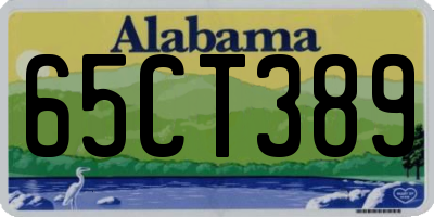 AL license plate 65CT389