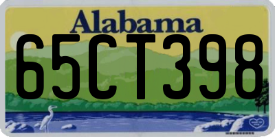 AL license plate 65CT398