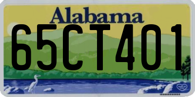 AL license plate 65CT401