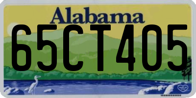 AL license plate 65CT405