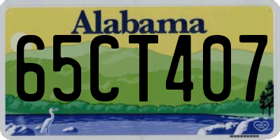 AL license plate 65CT407